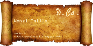 Wenzl Csilla névjegykártya