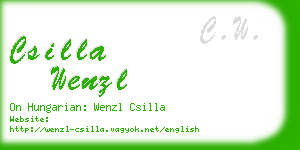 csilla wenzl business card